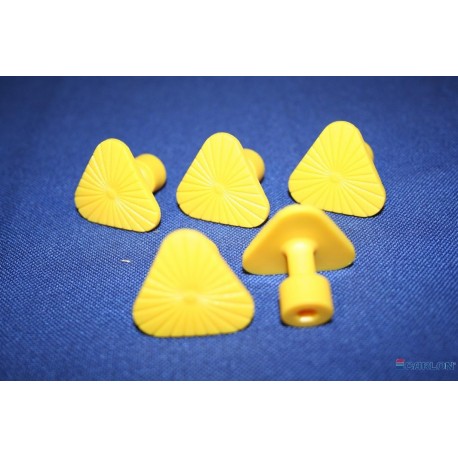 Lijmadapter driehoek 30x30x30mm geel (5st)