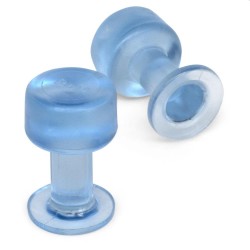 Clear Blue tab smooth rond 12mm (5st)