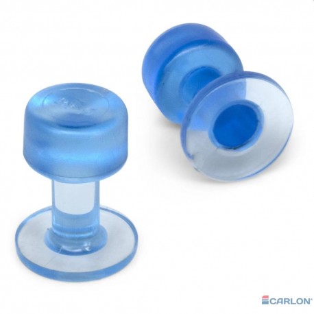 Clear Blue tab smooth rond 15mm (5st)