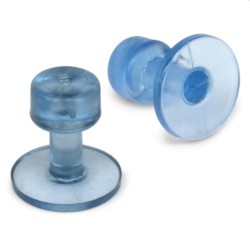 Clear Blue tab smooth rond 20mm (5st)