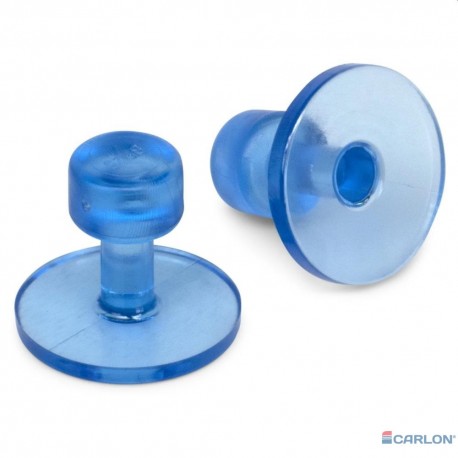 Clear Blue tab smooth rond 25mm (5st)