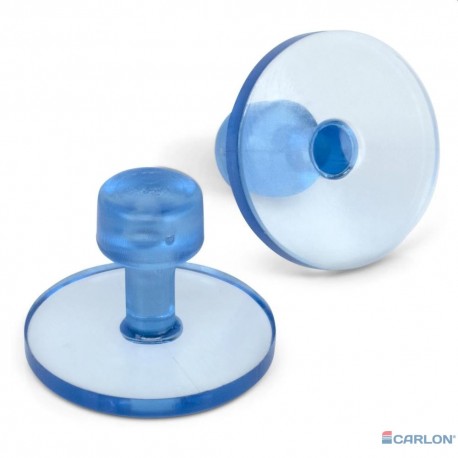 Clear Blue tab smooth rond 30mm (5st)