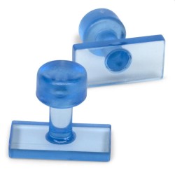 Clear Blue tab smooth rechthoek 26mm (5st)