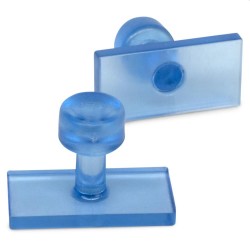 Clear Blue tab smooth rechthoek 32mm (5st)