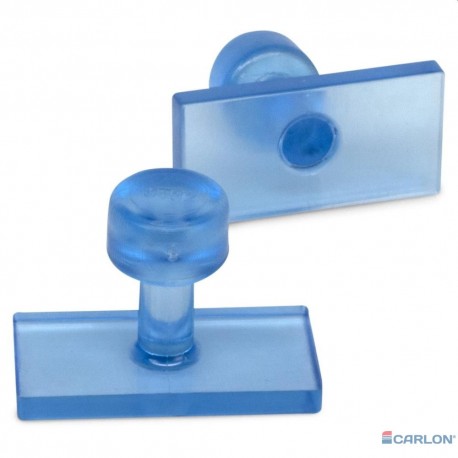 Clear Blue tab smooth rechthoek 32x16mm (5st)