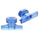 Clear Blue tab smooth rechthoek wing 38x10mm (5st)