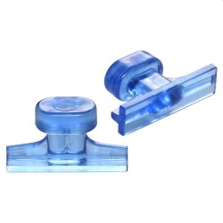 Clear Blue tab smooth rechthoek wing 38x10mm (5st)