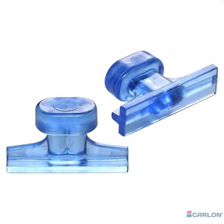 Clear Blue tab smooth rechthoek wing 38x10mm (5st)