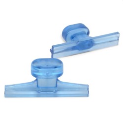 Clear Blue tab smooth rechthoek wing 51x10mm (5st)