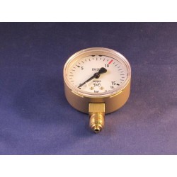 Manometer werkdruk onderaansluiting ¼" Zuurstof 0-10/16 bar 63mm