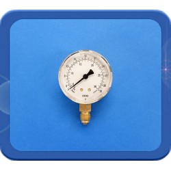 Manometer werkdruk onderaansluiting ¼" Argon/CO² 0-28/30 l/min 63mm