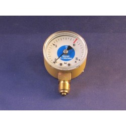 Manometer werkdruk onderaansluiting ¼" Zuurstof 0-10/16 bar 50mm
