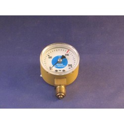 Manometer inhoudsdruk onderaansluiting ¼" Zuurstof 0-200/315 bar 50mm