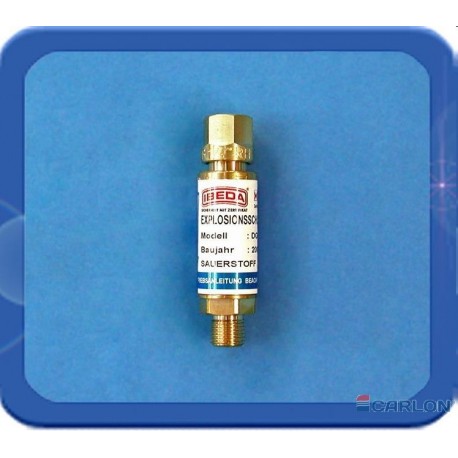 Explosiezekering tbv zuurstof 1/4" blauw