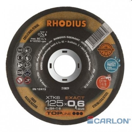 Doorslijpschijf RVS 125x0,6x22,23mm kommodel