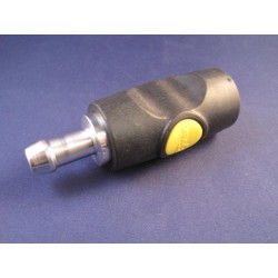 Veiligheidskoppeling A1/22 8mm slangpilaar met drukknop geel