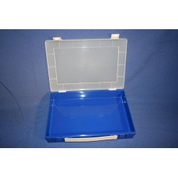 Assortimentsbox PP blauw 1-vaks 335x225x55mm