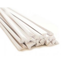 Lasdraad kunststof ABS wit driehoek 4mm (25st)