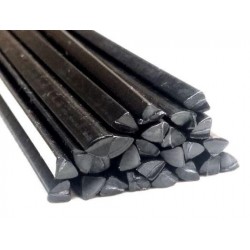 Lasdraad kunststof HDPE zwart driehoek 4mm (25st)