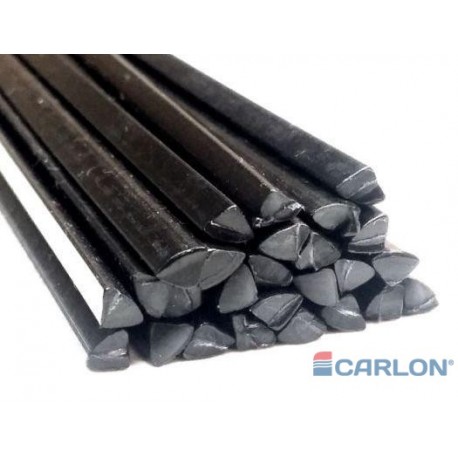Lasdraad kunststof HDPE zwart driehoek 4mm (25st)