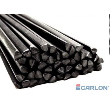 Lasdraad kunststof PA zwart driehoek 4mm (25st)