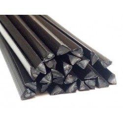 Lasdraad kunststof PP zwart driehoek 4mm (25st)