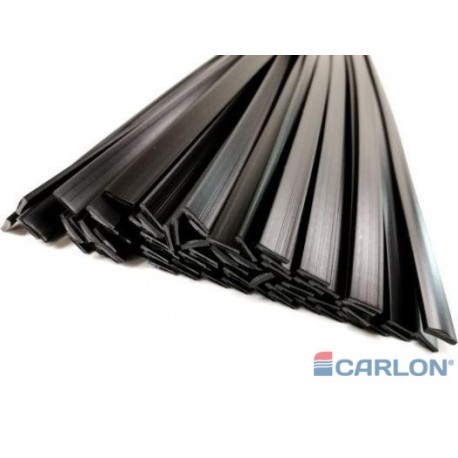 Lasdraad kunststof PP-EPDM zwart 8x2mm plat (25st)