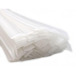 Lasdraad kunststof PP naturel plat 8x2mm (25st)