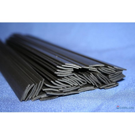 Lasdraad kunststof PP zwart plat 1,6x19mm (450gr)