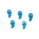 Clear Blue tab smooth oval 18mm (5st)