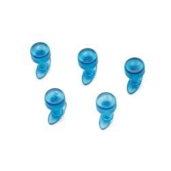 Clear Blue tab smooth oval 18mm (5st)
