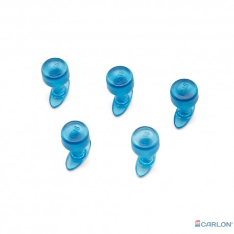 Clear Blue tab smooth oval 18mm (5st)