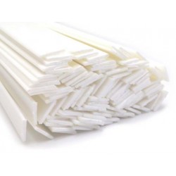 Lasdraad kunststof HDPE wit plat 8x2mm (25st)