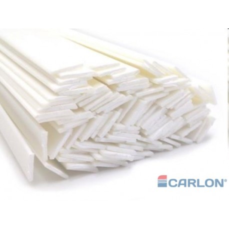 Lasdraad kunststof PE-HD wit 8x2mm plat (25st)