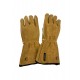 Lashandschoen geel splitleder katoen gevoerd XL/10