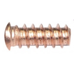 Stiftlasbout koper 5x12mm grove spoed (100st)