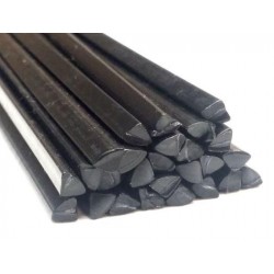 Lasdraad kunststof PE-LD zwart driehoek 6mm (25st)