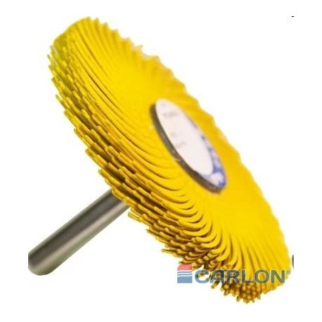 Bristle disc ster 75mm met as k50 groen