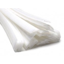 Lasdraad kunststof PS naturel plat 8x1mm staaf (25st)