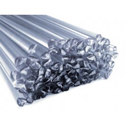 Lasdraad kunststof PVC transparant driehoek 6mm (25st)